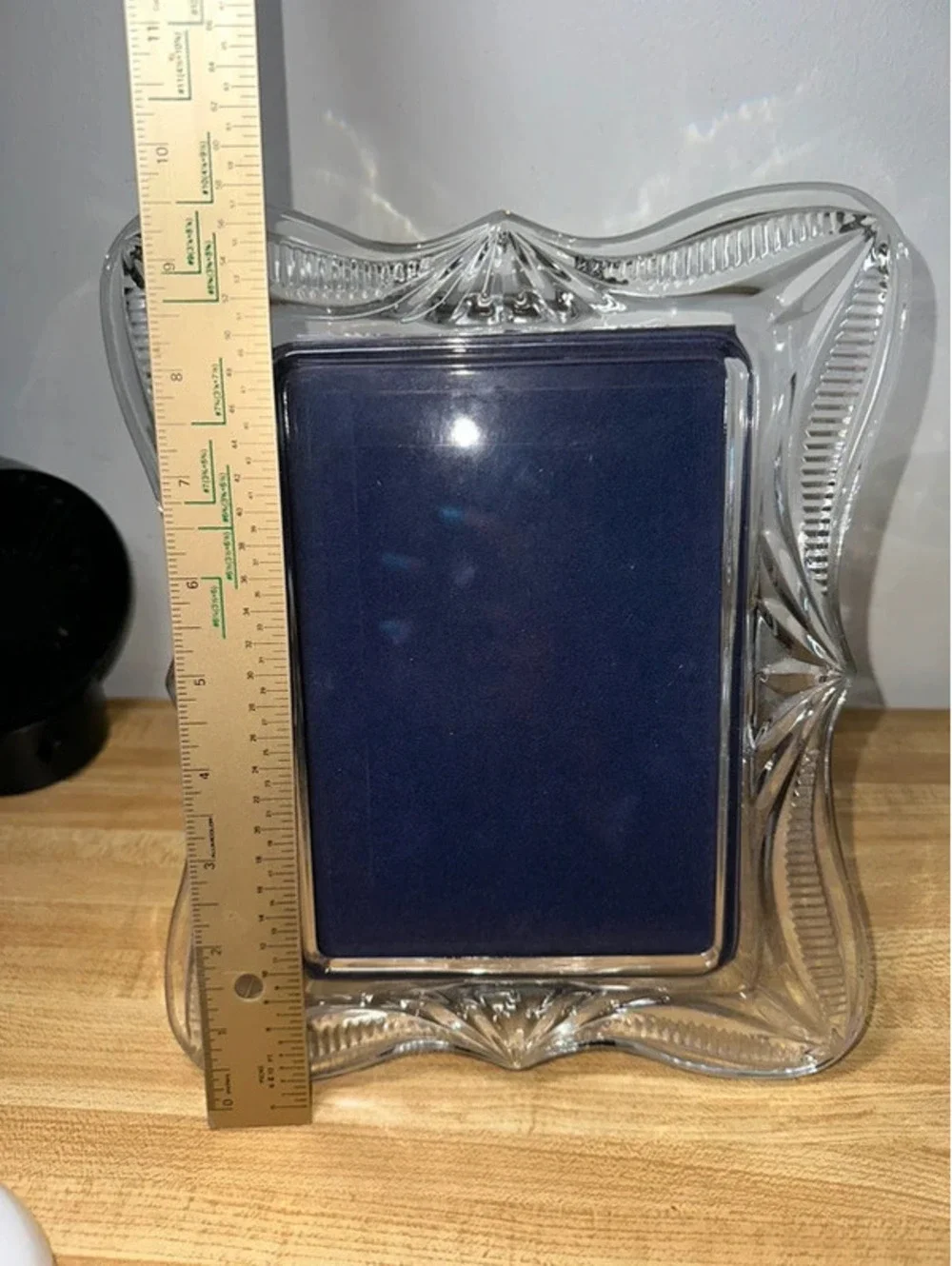 Mikasa Crystal Clear Glass Picture Frame 8x10 Vintage 90s